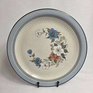 Haviland Crowning Fashion Blue Bouquet Dinner Plate Blue White & Rust Flowers
